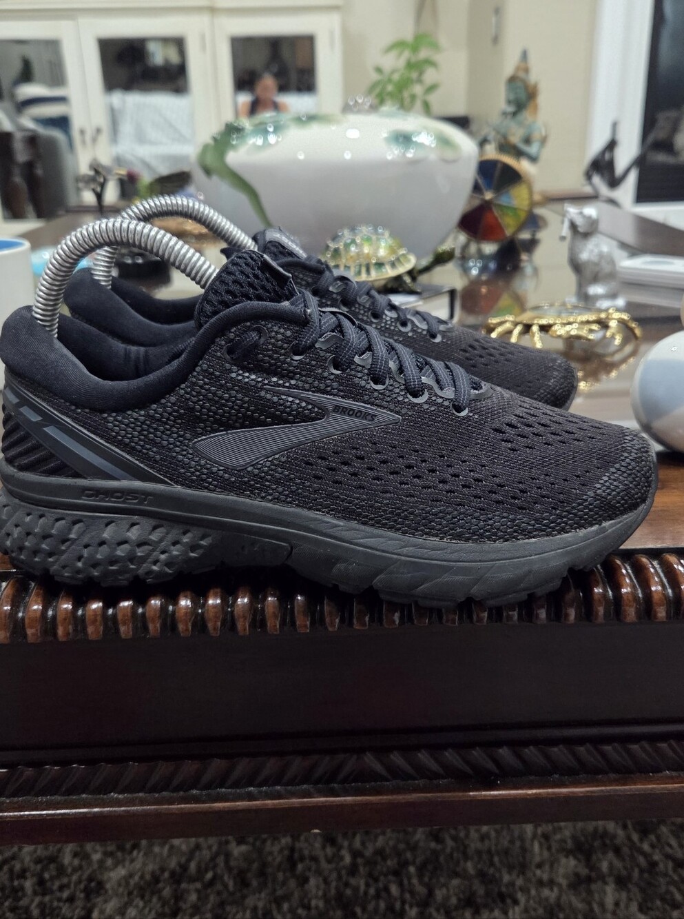Brooks Ghost 11 Womans All-Black Athletic Running Shoes
